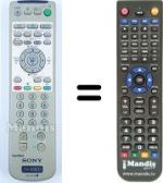 Replacement remote control Sony KV-21 FV1E