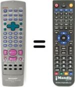Replacement remote control Sharp VC M301 SM