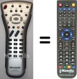 Replacement remote control Sharp LC 37 P55