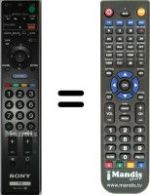 Replacement remote control Sony KDL-52 W4710