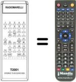 Replacement remote control T 2001
