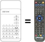 Replacement remote control TC 104