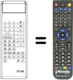 Replacement remote control TC 143