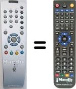 Replacement remote control Grundig XENTIA 70 FLAT MFW 70-430 / 8