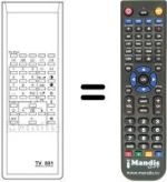 Replacement remote control TV 501