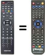 Replacement remote control United TVD 9154