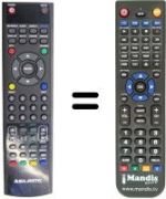 Replacement remote control AUDIOLA TVDB 754 TFT