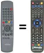 Replacement remote control Toshiba 14 N 51 G