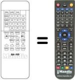 Replacement remote control VCR 37 KEY-SPECIAL / SEARCH