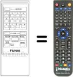Replacement remote control Funai VCR 6800