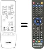 Replacement remote control Sanyo VHR-258