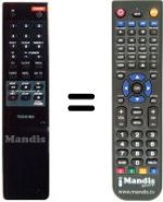 Replacement remote control Toshiba V 121 S
