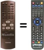 Replacement remote control Toshiba V 429