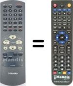 Replacement remote control Toshiba V 221 EG