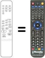 Replacement remote control Atlantic VTR 2096
