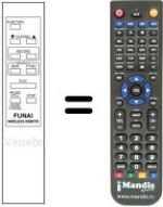 Replacement remote control Funai VCR 5400