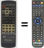 Replacement remote control Pioneer DV 525