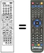Replacement remote control LG DVD 4800