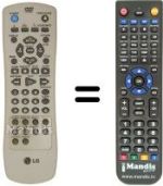 Replacement remote control LG DVD 5183