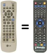 Replacement remote control Goldstar DVC 5930