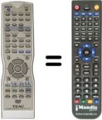 Replacement remote control TEAK PLD 2000