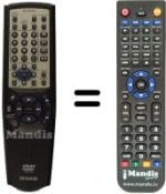 Replacement remote control Aiwa XD-DV290