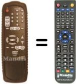 Replacement remote control Hifivox DVD 400 SA