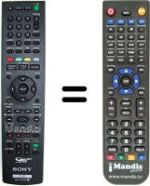 Replacement remote control Sony RDR-HXD 995