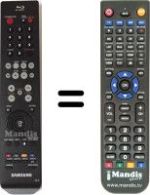Replacement remote control Samsung BD P-2500