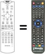 Replacement remote control Toshiba SD-3107 E