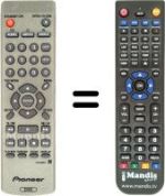 Replacement remote control Pioneer DV 550