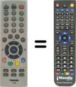 Replacement remote control Toshiba 14N21D2