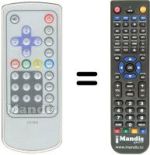 Replacement remote control Irradio XTV10C