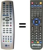 Replacement remote control LG 6710V00112D