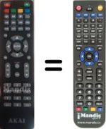 Replacement remote control Akai AKTV504UHDTSMART