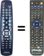 Replacement remote control Samsung PS42A456P2DXXC
