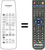 Replacement remote control Hitachi HKR0002