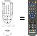 Replacement remote control Toshiba 21S04D