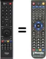 Replacement remote control Toshiba 40ZF355