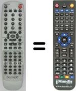 Replacement remote control Denver TVD-2104
