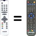 Replacement remote control Hitachi VS30018074