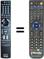 Replacement remote control Sony KDL-46X2000AEP