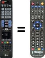 Replacement remote control LG 42PG30