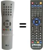 Replacement remote control LG 6710V00056B