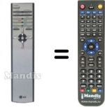 Replacement remote control LG 6710V00100U