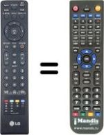 Replacement remote control LG 42PG200R