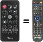 Replacement remote control Optoma ML500