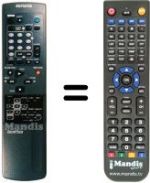 Replacement remote control Aiwa HV-FX3800