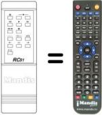 Replacement remote control RC51