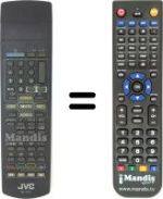Replacement remote control JVC RM-C7711E